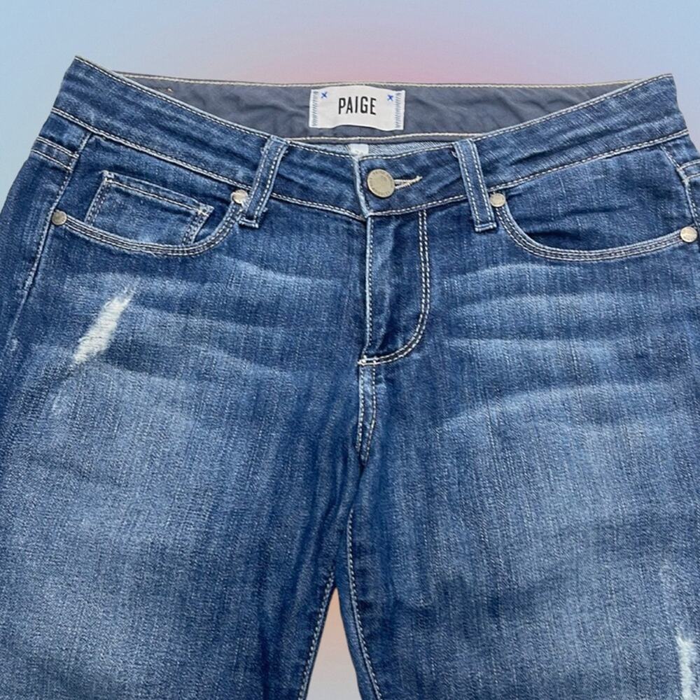 PAIGE Skinny Jeans in Blue Wash Denim